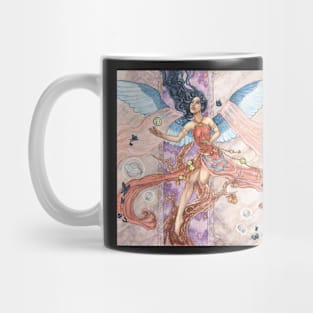 Angelic Soul Collector with Blue Butterflies Mug